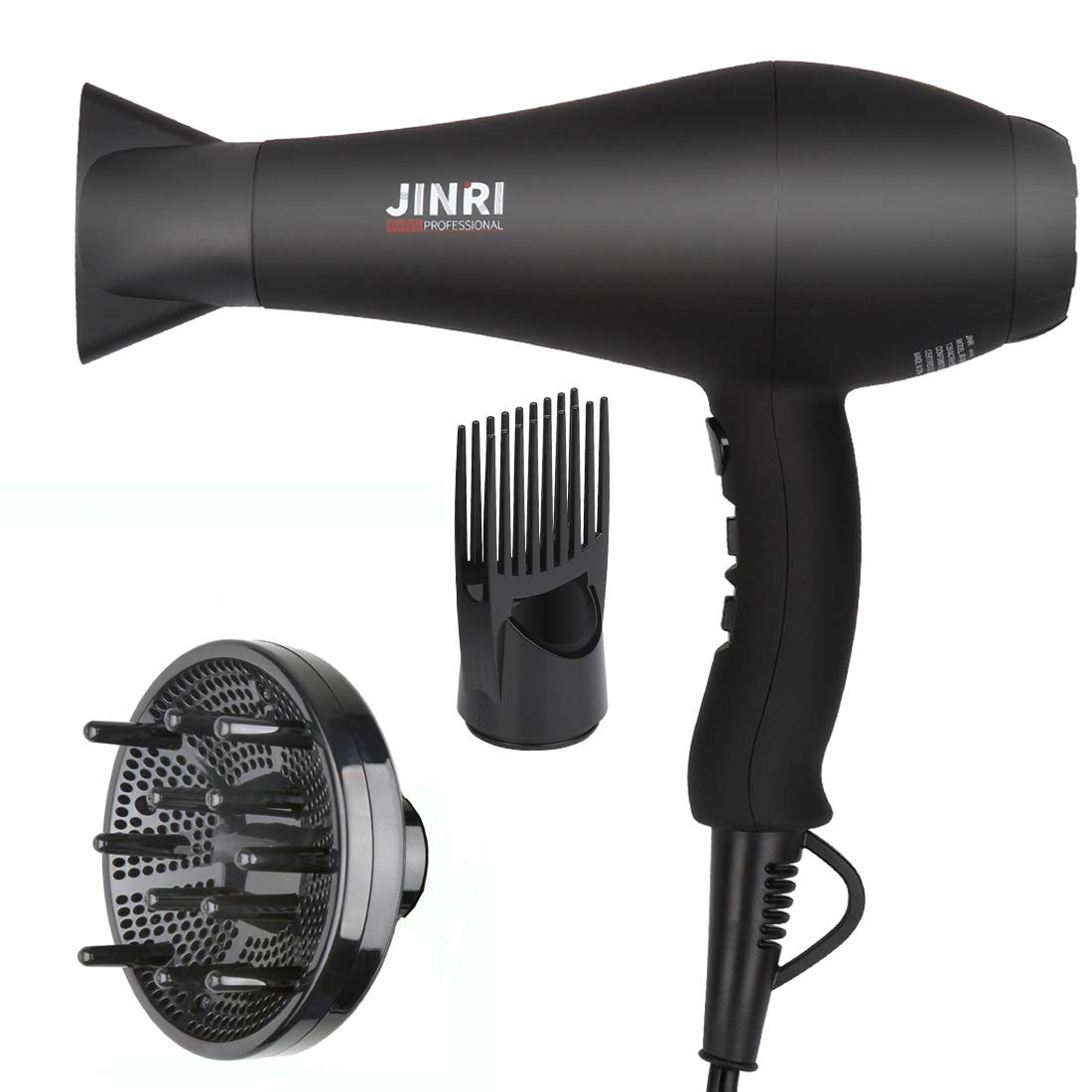 JINRI® Negative Ionic Blow Dryer for Curly Straight Hair